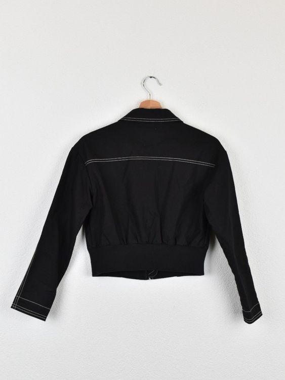 Maje Cropped Jacke, Gr.36 (34), schwarz, neuwertig - Jacke - 2ND STORY