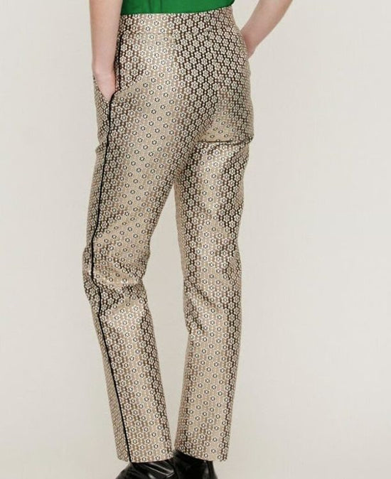 Maje Hose, gold gemustert, Gr.34/36, neuwertig - Hose - 2ND STORY