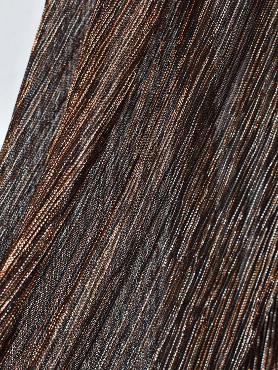 Maje Kleid, Gr.34, Lurex, Kupfer/Silber Metallic - Kleid - 2ND STORY
