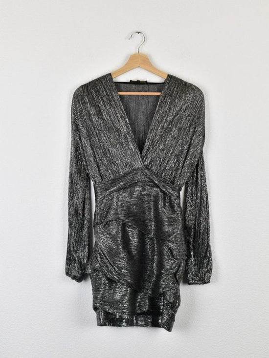 Maje Metallic Glitzer Kleid, Gr.34 (36)