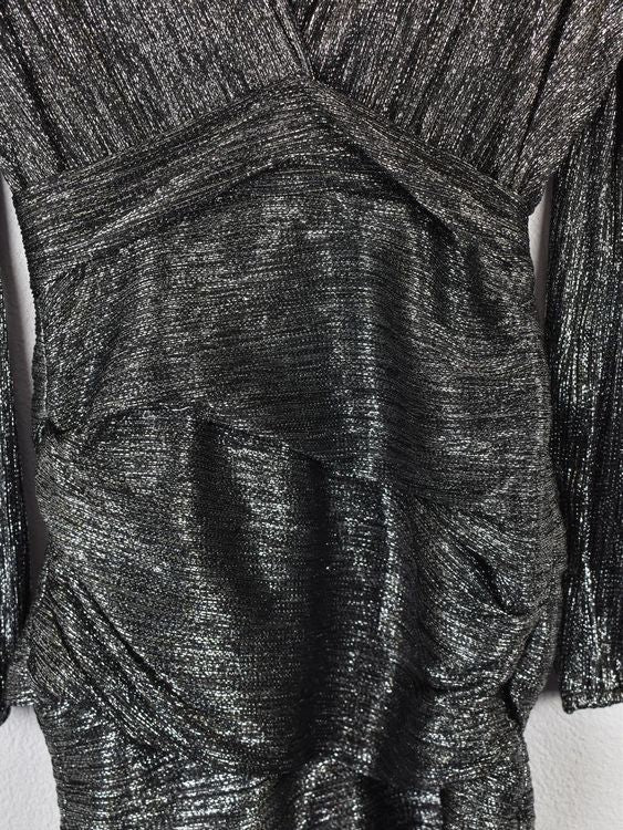 Maje Metallic Glitzer Kleid, Gr.34 (36)