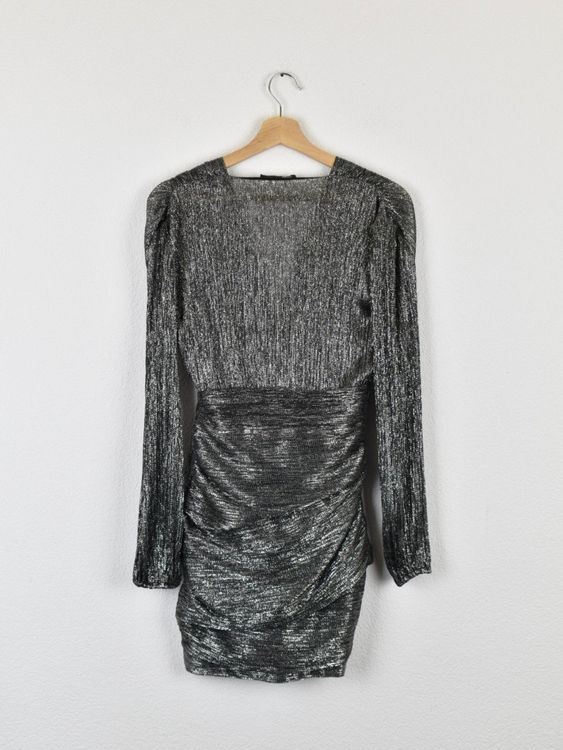 Maje Metallic Glitzer Kleid, Gr.34 (36)