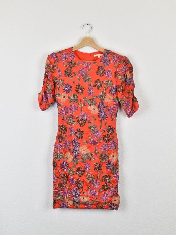 Maje Minikleid, Gr.34, Blumen & Pailletten - Kleid - 2ND STORY