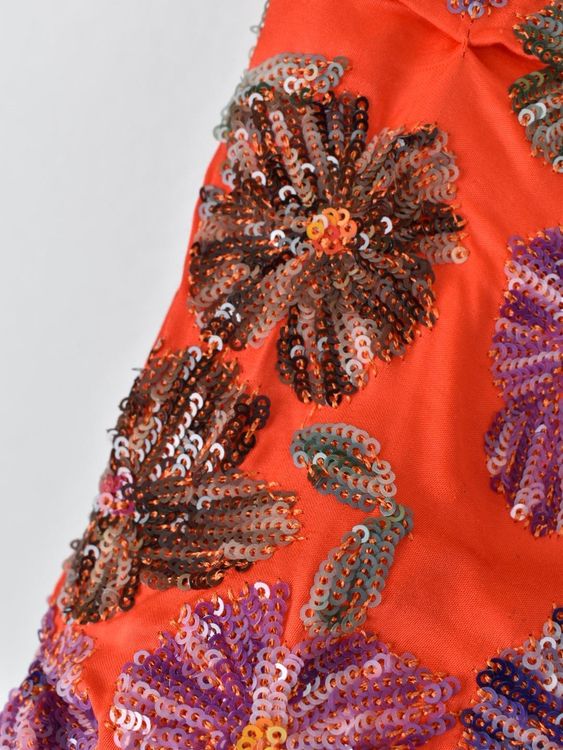 Maje Minikleid, Gr.34, Blumen & Pailletten