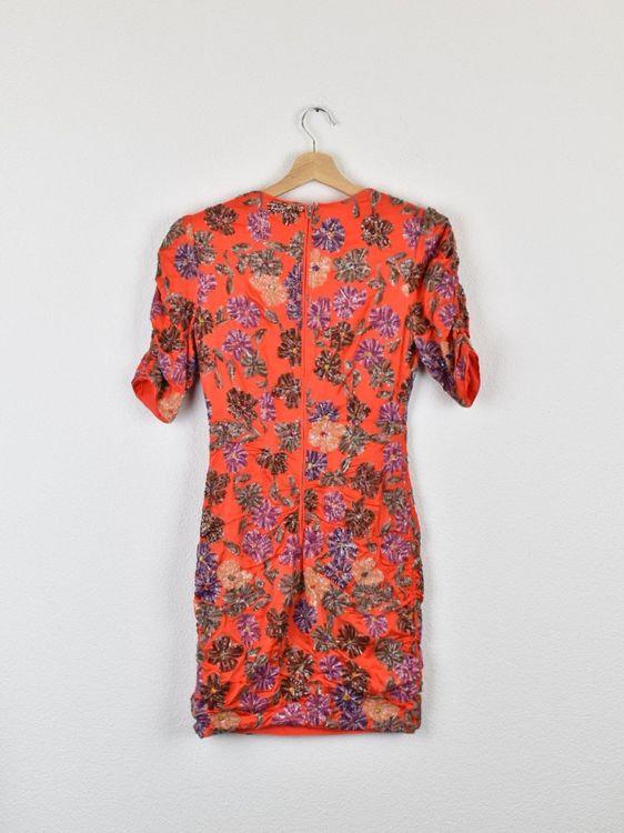 Maje Minikleid, Gr.34, Blumen & Pailletten