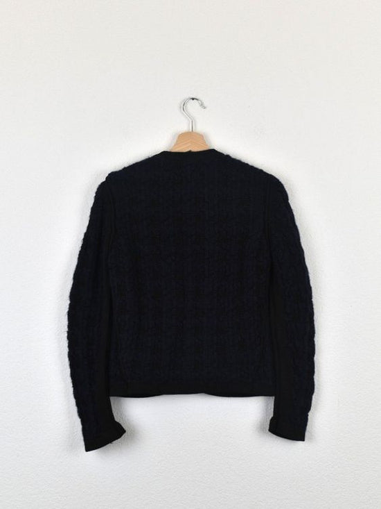 Maje Strickjacke, Gr.3 (38), blau/schwarz - Strickjacke - 2ND STORY