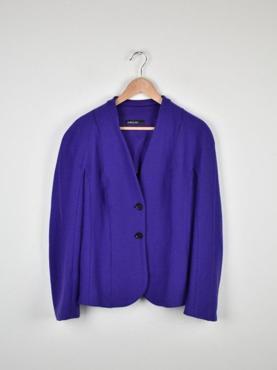 Marc Cain Jacke 100% Schurwolle, lila, Gr.44 (N6) | 2ND STORY 