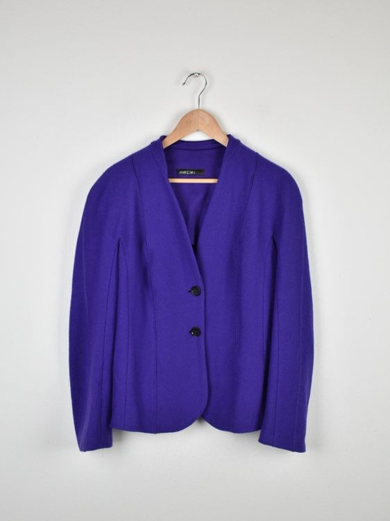 Marc Cain Jacke 100% Schurwolle, lila, Gr.44 (N6) | 2ND STORY 