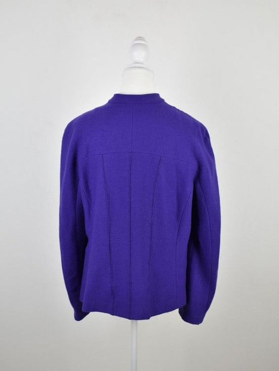 Marc Cain Jacke 100% Schurwolle, lila, Gr.44 (N6) | 2ND STORY 