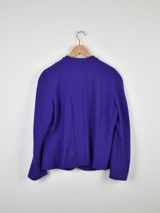 Marc Cain Jacke 100% Schurwolle, lila, Gr.44 (N6) | 2ND STORY 