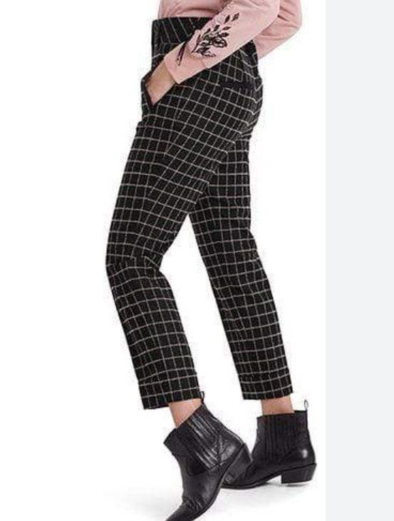 Marc Cain Stoffhose, kariert, schwarz/rosa, Gr.38 (N3) - Hose - 2ND STORY