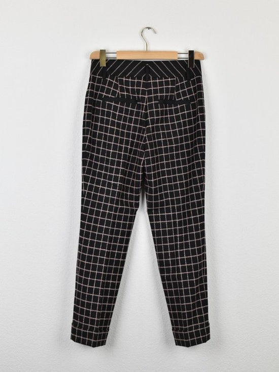 Marc Cain Stoffhose, kariert, schwarz/rosa, Gr.38 (N3) - Hose - 2ND STORY