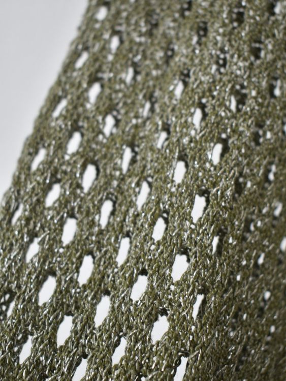 Marella Sport Pullover, Lochstrick, Gr.36, olivgrün/Glitzer - Pullover - 2ND STORY