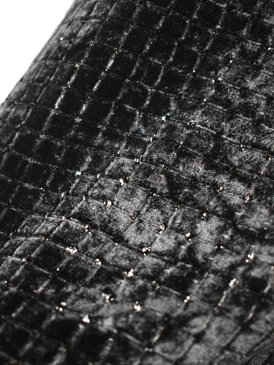 Massimo Dutti Samthose, Gr.42, schwarz mit Steinchen - 2ND STORY