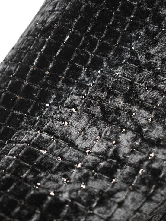 Massimo Dutti Samthose, Gr.42, schwarz mit Steinchen - 2ND STORY