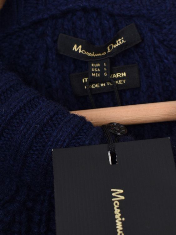 Massimo Dutti Strickpullover, neu, Gr.L, dunkelblau - Pullover - 2ND STORY