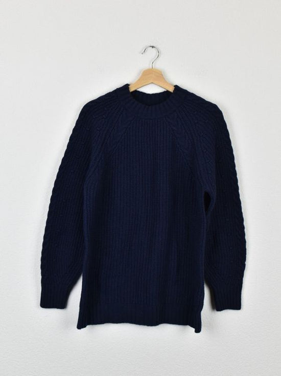 Massimo Dutti Strickpullover, neu, Gr.L, dunkelblau - Pullover - 2ND STORY