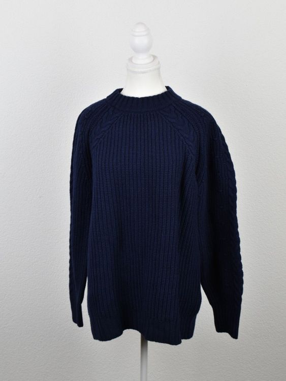 Massimo Dutti Strickpullover, neu, Gr.L, dunkelblau - Pullover - 2ND STORY