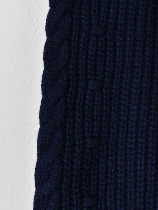 Massimo Dutti Strickpullover, neu, Gr.L, dunkelblau - Pullover - 2ND STORY