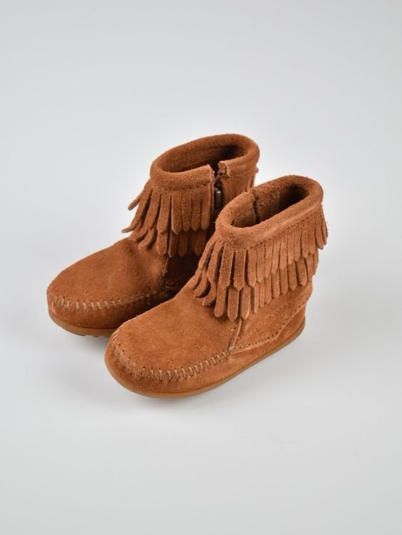 Minnetonka Double Fringe Boots, Gr.24, ungetragen - Stiefeletten - 2ND STORY