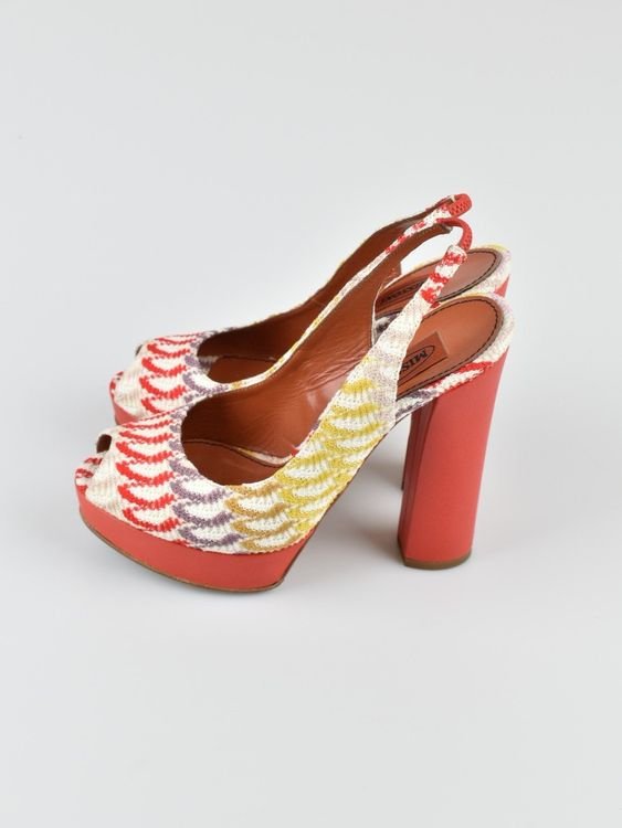 Missoni Slingback-Plateausandalen, Gr.37.5 - Pumps - 2ND STORY