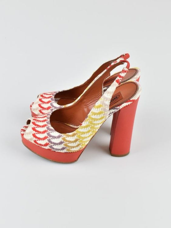 Missoni Slingback-Plateausandalen, Gr.37.5 - Pumps - 2ND STORY