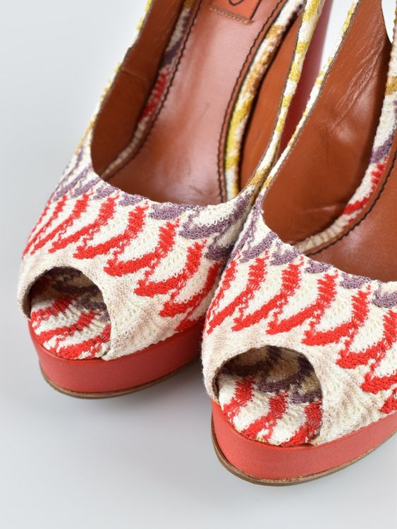 Missoni Slingback-Plateausandalen, Gr.37.5 - Pumps - 2ND STORY