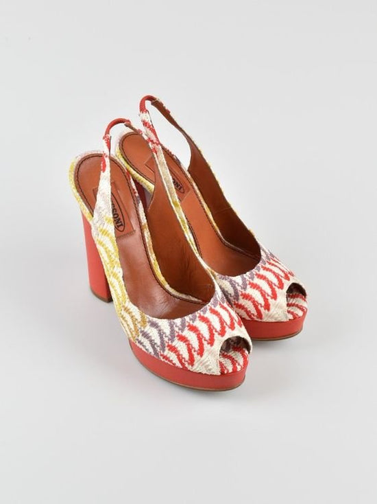 Missoni Slingback-Plateausandalen, Gr.37.5 - Pumps - 2ND STORY