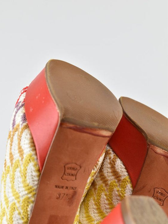 Missoni Slingback-Plateausandalen, Gr.37.5 - Pumps - 2ND STORY