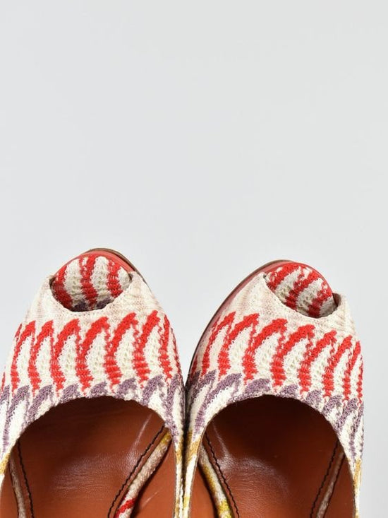 Missoni Slingback-Plateausandalen, Gr.37.5 - Pumps - 2ND STORY