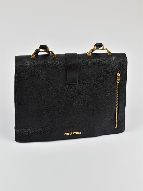 Miu Miu Madras Hand/Umhängetasche, schwarz - Handtasche - 2ND STORY