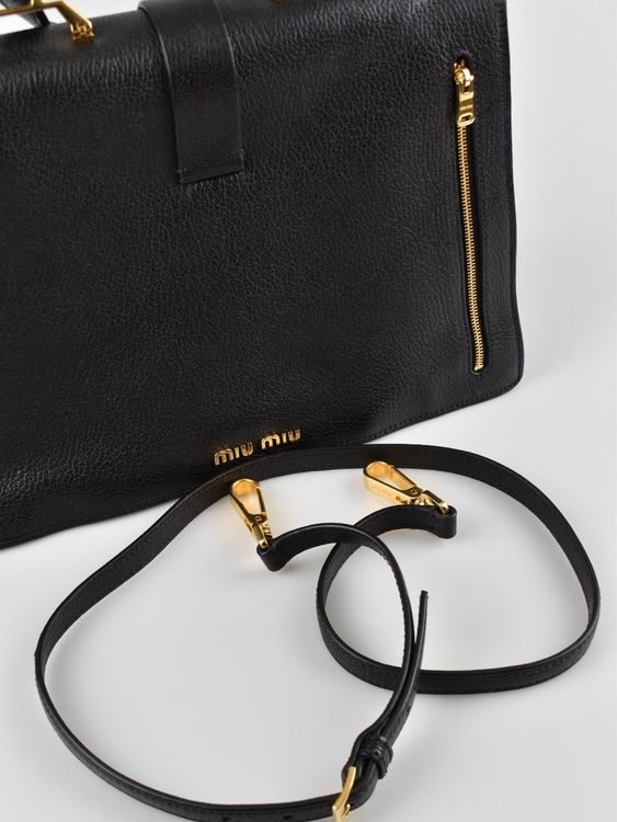 Miu Miu Madras Hand/Umhängetasche, schwarz - Handtasche - 2ND STORY