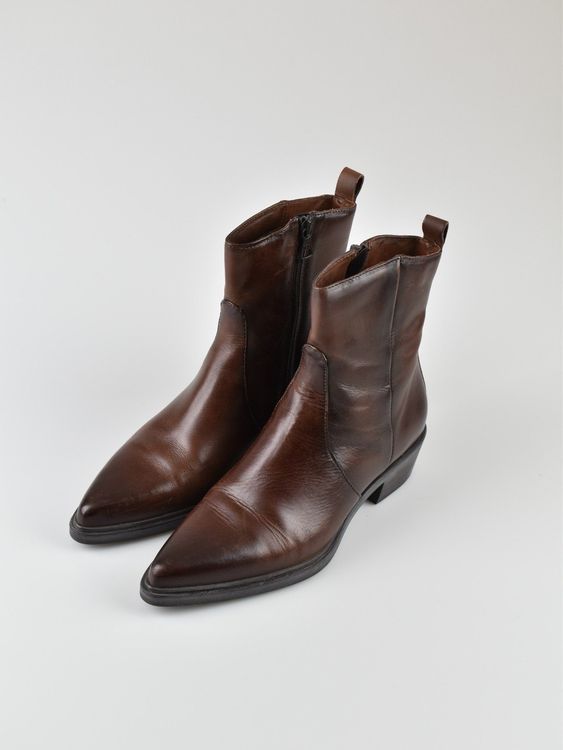 Mjus Stiefeletten, kastanienbraun, Leder, Gr.39, neuwertig - Stiefeletten - 2ND STORY