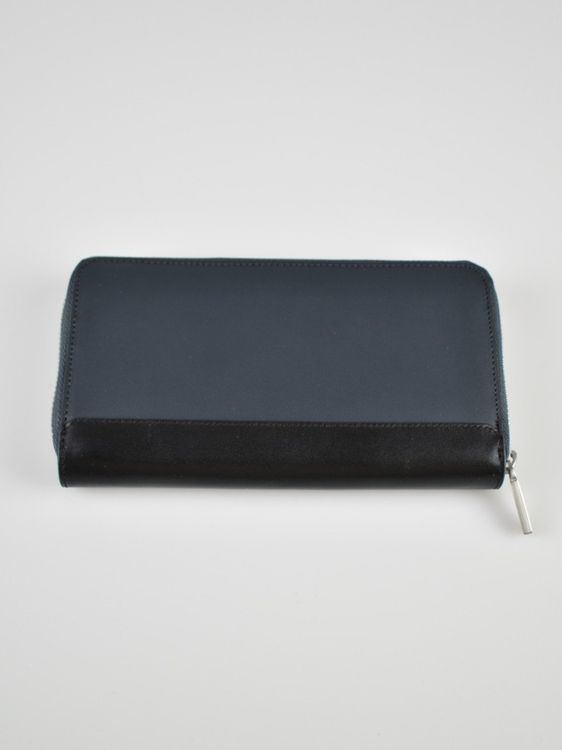 Moleskine Portemonnaie, blau/schwarz, neu, Leder