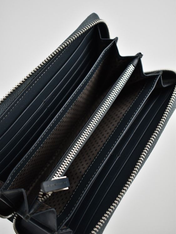 Moleskine Portemonnaie, blau/schwarz, neu, Leder