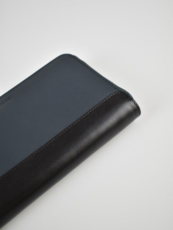 Moleskine Portemonnaie, blau/schwarz, neu, Leder
