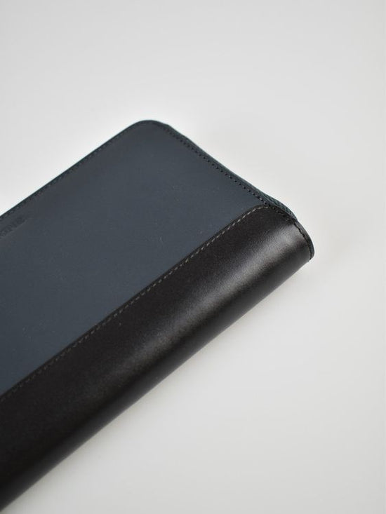 Moleskine Portemonnaie, blau/schwarz, neu, Leder