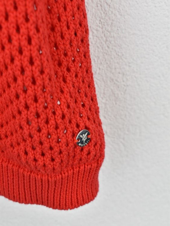 Monari Kurzarmpullover, Lochstrick, Gr.38, 100% Baumwolle - Pullover - 2ND STORY