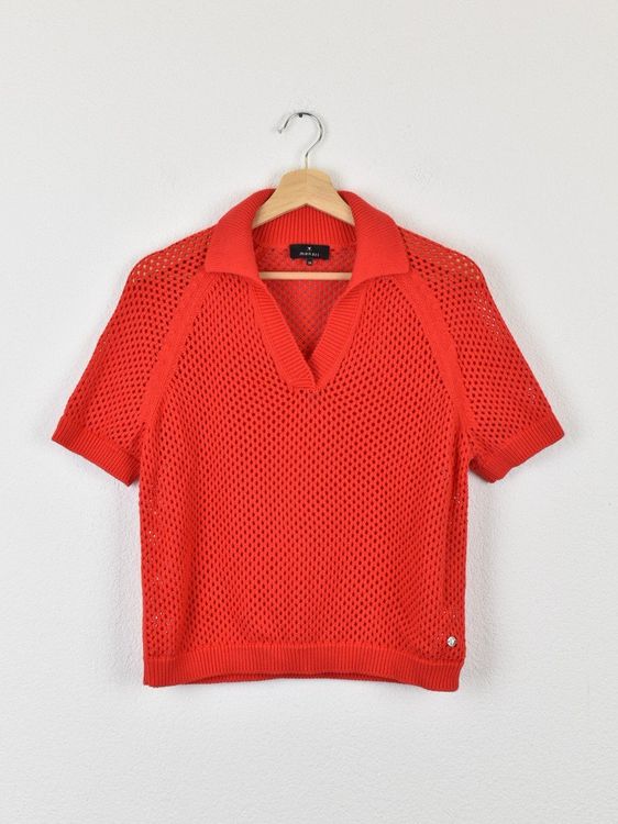 Monari Kurzarmpullover, Lochstrick, Gr.38, 100% Baumwolle - Pullover - 2ND STORY