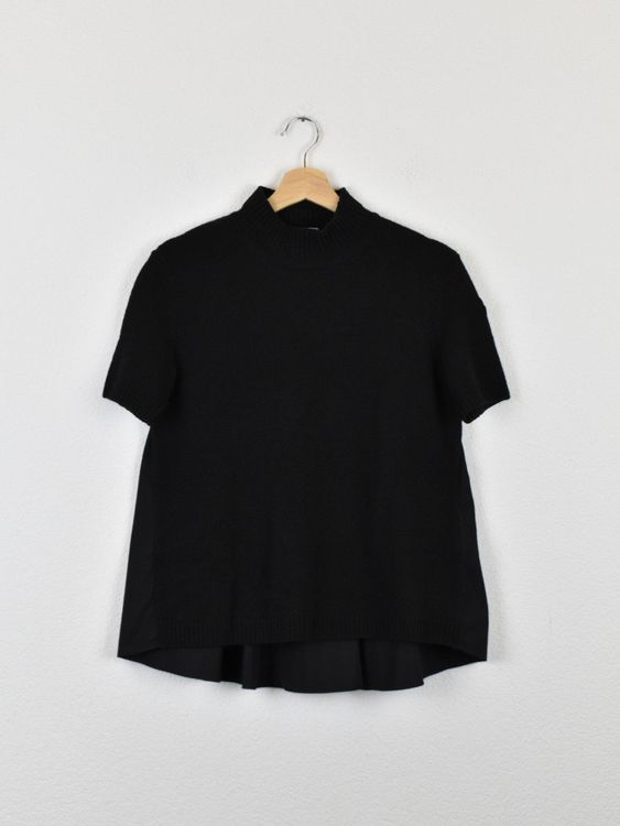 Moncler Girocollo Tricot Kurzarm Pullover, Gr.XS/S
