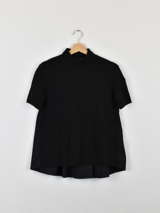 Moncler Girocollo Tricot Kurzarm Pullover, Gr.XS/S