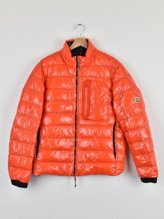 Moncler Maewo Daunenjacke, Gr.2 (M), orange Lack, neuwertig