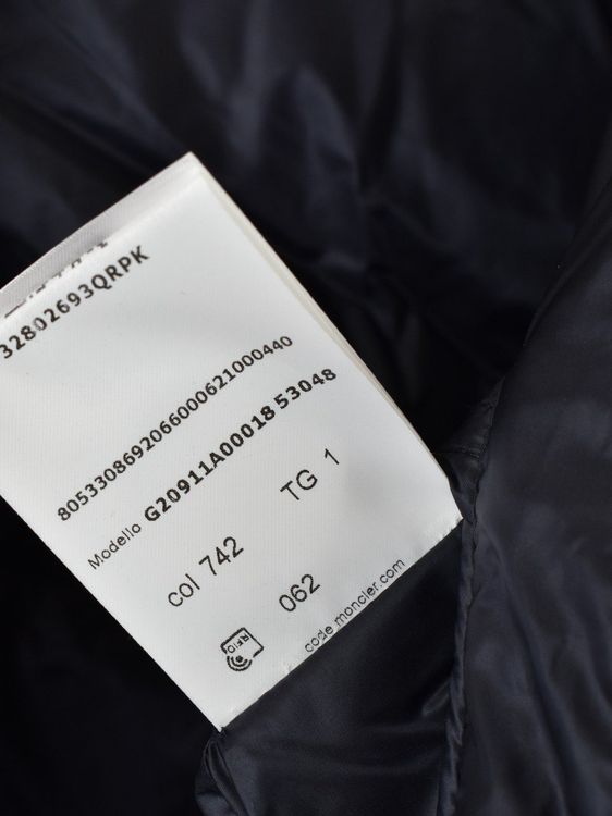 Moncler Montreuil Hooded Logo Daunen Gilet, Gr.S, neuwertig - Gilet - 2ND STORY