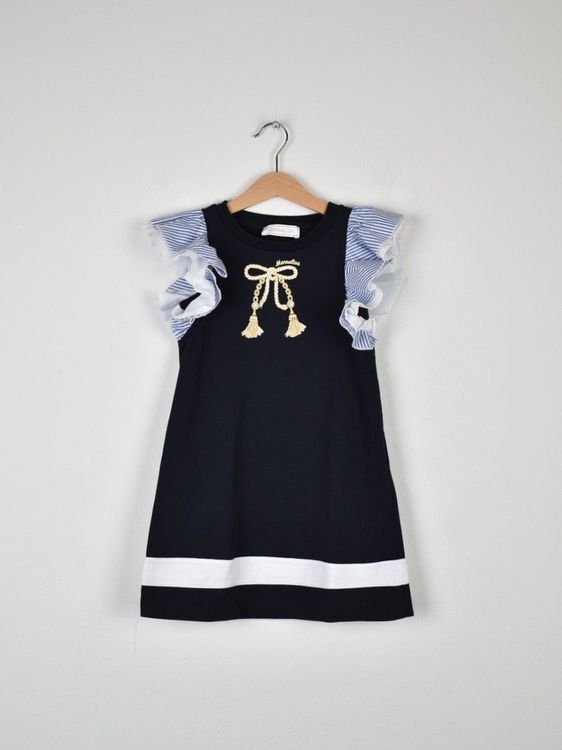 Monnalisa Kleid, Baumwoll - Jersey, Gr.116, blau - Kleid - 2ND STORY