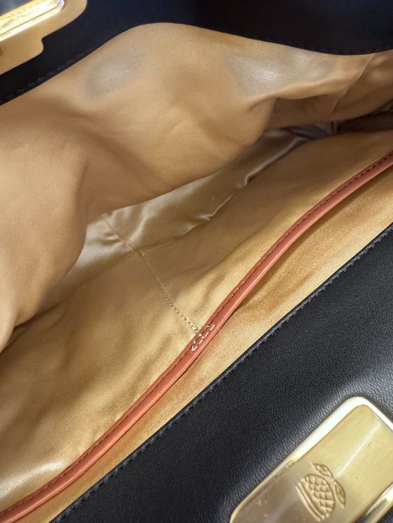 Navyboot Ledertasche, schwarz mit gold - Handtasche - 2ND STORY