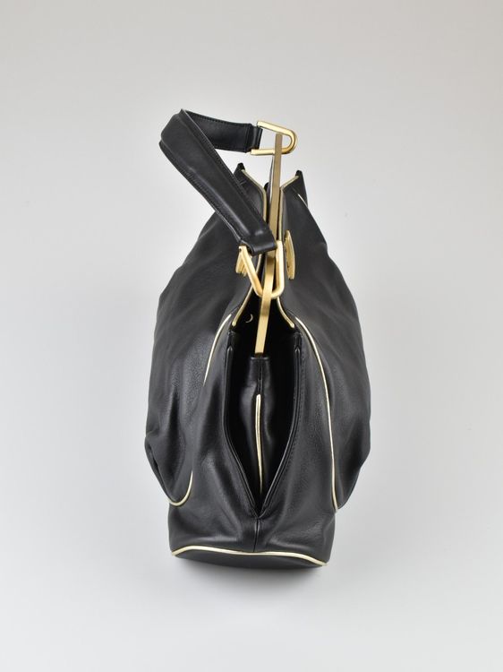 Navyboot Ledertasche, schwarz mit gold - Handtasche - 2ND STORY