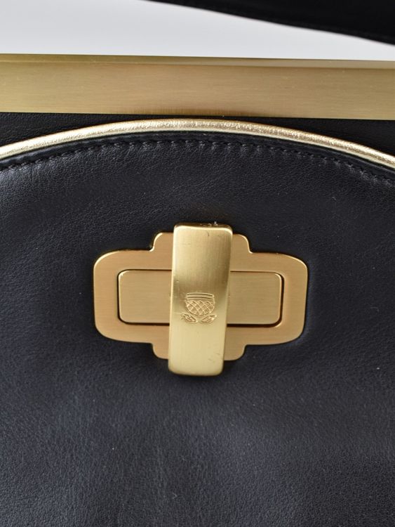 Navyboot Ledertasche, schwarz mit gold - Handtasche - 2ND STORY