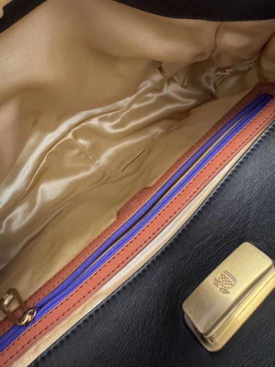 Navyboot Ledertasche, schwarz mit gold - Handtasche - 2ND STORY