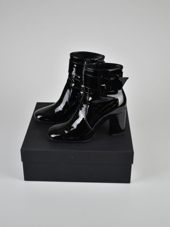 Navyboot Stiefeletten, Lackleder, Gr.39