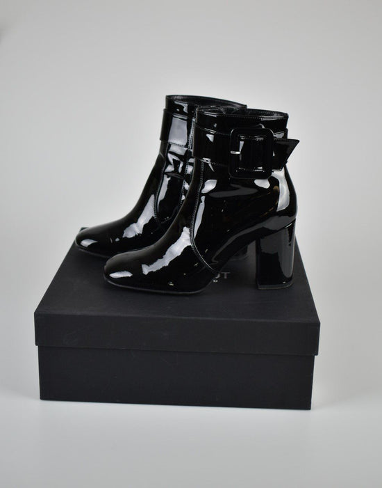 Navyboot Stiefeletten, Lackleder, Gr.39